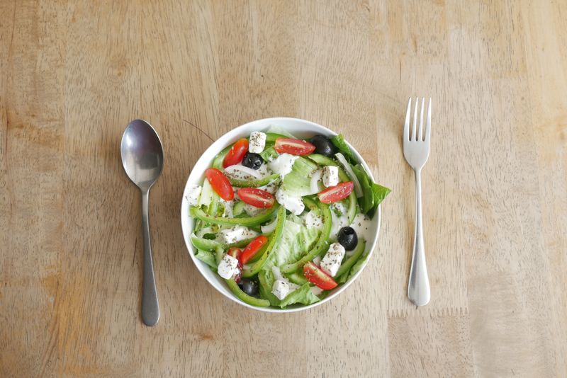 pizzaluce Mediterranean salad with olives